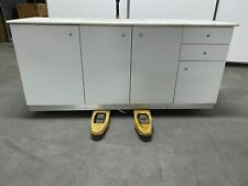 mobile basso in legno bianco 6 zone 176x56cm  altezza 80 cm