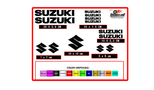 Kit adesivi suzuki pezzi - suzuki, 13