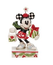 Figurina Enesco Jim Shore Disney Tradizioni Vacanze Glamour Minnie Bag Regalo 5"