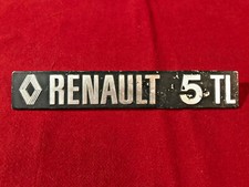 RENAULT 5 TL METALLO LOGO SIGLA EMBLEMA FREGIO STEMMA SCRITTA BADGE TARGHETTA