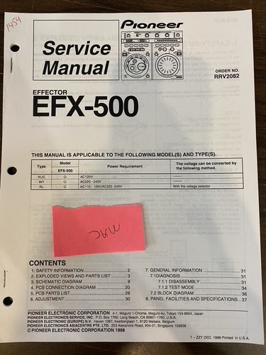 Pioneer efx 500 efx500 manuale - efx500,