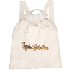 'Duck Family Following' Canvas