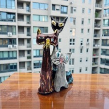 Scultura Trio Gatto Ceramica