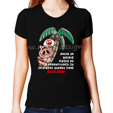  T-SHIRT YATTAMAN MAIALINO CARTOON ANNI 80 MAIALE ADULATO TSHIRT VARI COLORI