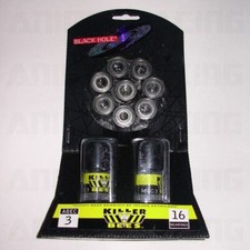 NEW NOS BLACK HOLE KiLLER BEES ABEC 3 ROLLERBLADE iNLiNE SKATES BALL BEARiNGS