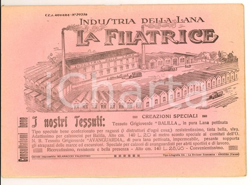 1928 borgosesia listino - borgosesia, (vc)