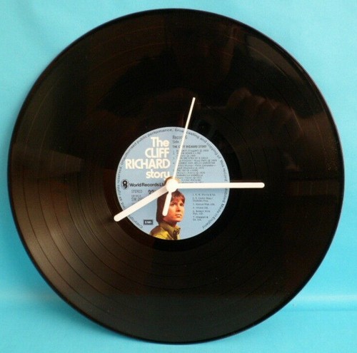 Cliff richard clock upcycled - cliff,