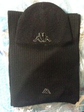 Completo Sciarpa e Cappello KAPPA Nero Con Logo Tg. Unica-Scarf And Hat KAPPA 