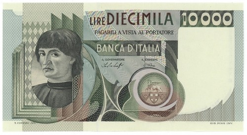10000 lire ritratto - ritratto, d'uomo