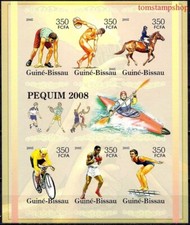 Guinea Bissau 2006 Olimpiadi Sport Equitazione Kayak Ciclismo Boxe MNH/2
