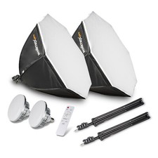  Walimex pro LED 60W Ottagono Ø65cm Bi Colour Kit 2 