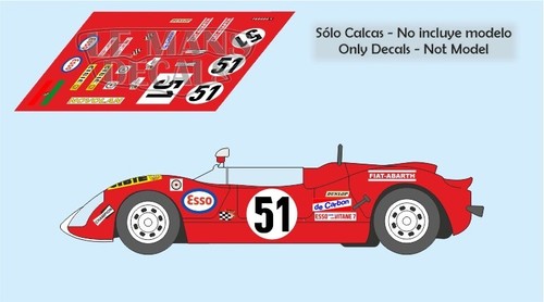 Decals fiat 1000 mans - 1000, le