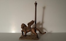 Porta Orologio A Cipolla Antico Leone San Marco Bronzo Fine 1800