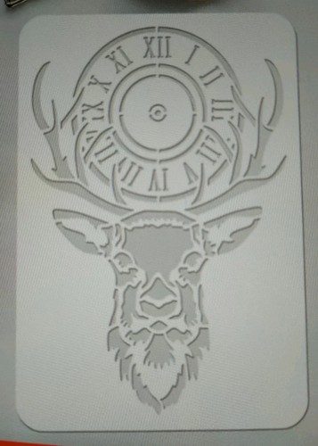 Stag head clock - head,