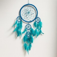 Acchiappasogni con Piume Artigianale – Ø 17 cm Lunghezza 55 cm –0109251406