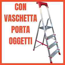 Scala in Alluminio 4 5 6 7 8 Gradini Pieghevole Scaletta Domestica Leggera E