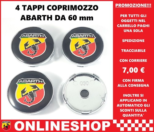 Tappi coprimozzo abarth - coprimozzo,