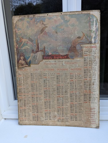 Grande antico calendario 1899 - antico,