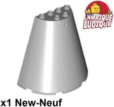 Lego 1x Cone 8x4x6 half toit roof cockpit gris/light bluish gray 47543 NEUF