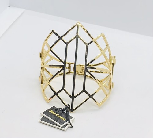 Bracciale geo aperto tono - bracciale, oro