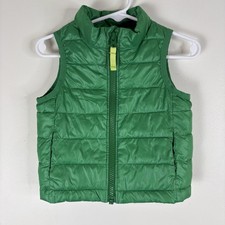Gilet imbottito fagiolo verde primario bambino 12-18 mesi full zip