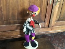 Pupazzo clown tipo Lenci. Anni