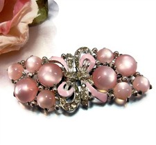 Abito Coro Gene Verrocchio rosa moonglow duetto pelliccia spilla clip spilla strass
