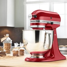 KitchenAid Artisan Series KSM150PSER 5 Quart Miscelatore con Supporto a Testa Inclinabile, Cucina Rossa