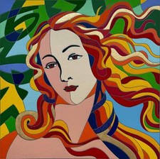 La Dea dell'amore Ugo Nespolo Opera SERIGRAFIA Venere Firmata Numerata Pop Art