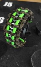 Bracciale  Paracord  Metal Edition Camo / Fluo -  Edc  Fatto a mano  Su Misura  