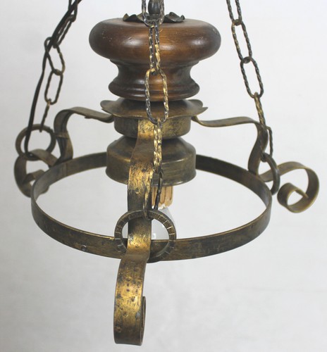 Antica lampadario legno e - antica,