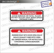 Coppia Adesivi WARNING