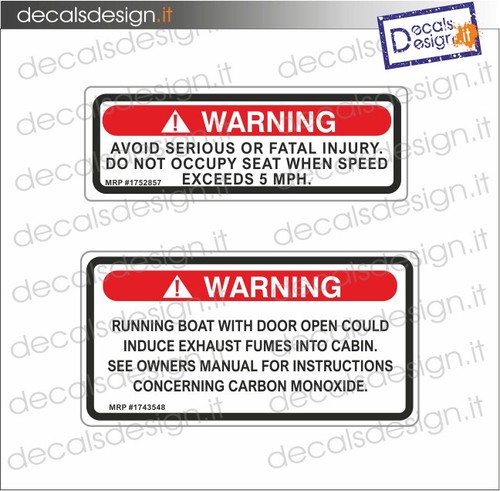 Coppia adesivi warning - coppia,