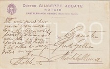CASTELFRANCO VENETO - DOTTOR GIUSEPPE ABBATE - NOTAIO (TREVISO) 1933