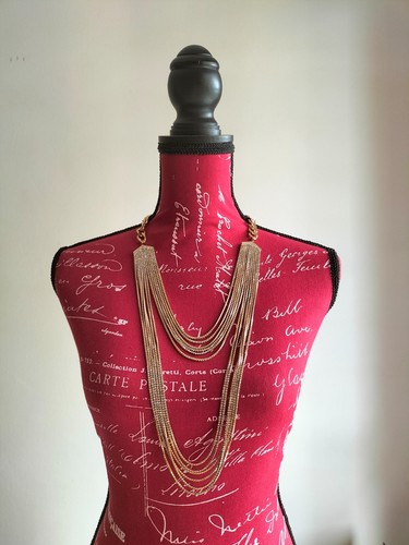 Collana lunga cristalli multi - collana,