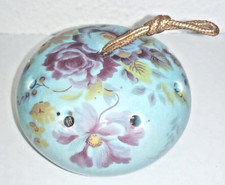 ANTICO PROFUMA ARMADI in PORCELLANA INGLESE FIORI AZZURRO Pomo Pomander Flowers