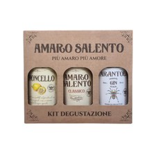 Confezione Amaro Salento Limoncello Gin Tarantola Liquori Premium Mignon 10cl