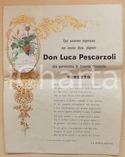 1938 PAISCO LOVENO (BS) Sonetto per il nuovo parroco don Luca PESCARZOLI