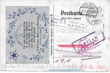 POSTA MILITARE FELDPOST AUSTRIACA - RARA CARTOLINA CON STELLA DI DAVIDE - 1917