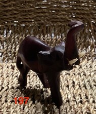 Statuetta Legno Elefante Con