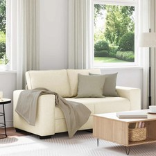 Divano Beige Tessuto misto lino soggiorno Mobili per la casa Funzionale vidaXL