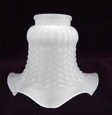 Vetro di ricambio paralume per applique abat-jour e lampadari in ottone BIANCO