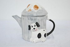 SPLENDIDA TEIERA DA COLLEZIONE CON CANI IN CERAMICA GRANDE