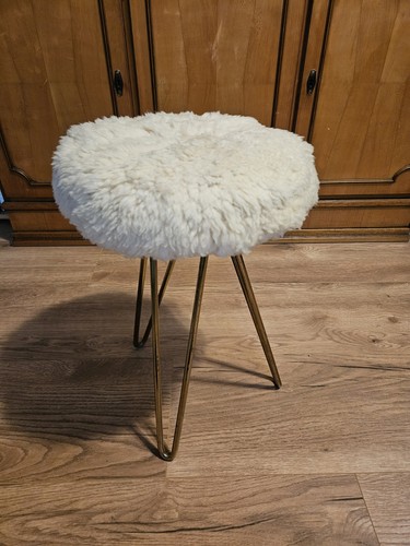 Sgabello vintage retrò bianco
