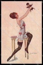Illustratori Artista Firmato Jo A. Charlet Risque Lady Doll serie 4-18 pz ZG6755