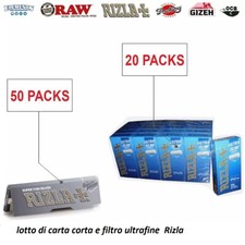 Cartine Rizla Argento Corte Silver 50 Libretti + Filtri Rizla Ultra Slim 5,7mm