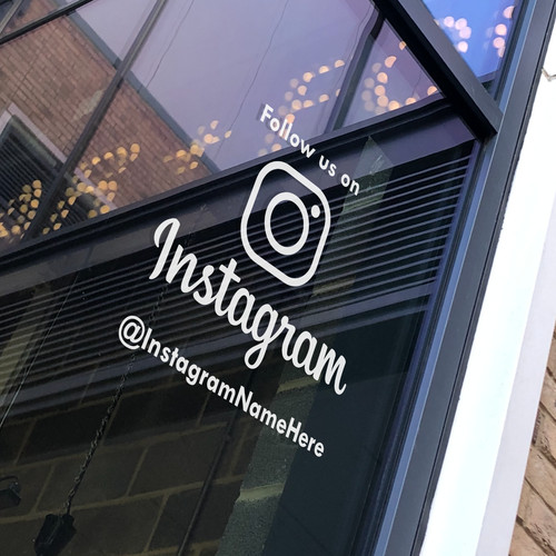 Follow instagram adesivo - follow, us