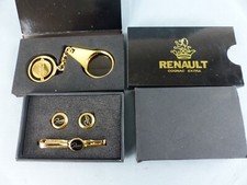 RARE COGNAC RENAULT EXTRA porte-clé barrette cravate et 2 sur boutons Manchette