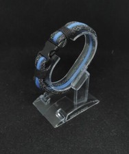Bracciale Paracord 3 Line - Nero Azzurro Inter -  Fatto a Mano su misura 