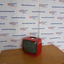 TV Portatile Vintage Mivar T57 12'' Rosso Italia Design Anni 70 Originale